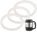 IMPRESA Insulated Coffee Mug O-Rings Replacement - 3-Pack Clear White - Compatible with Bubba 52 Oz Classic Insulated Desk Cup - Silicone Gaskets BPA & Phthalate Free