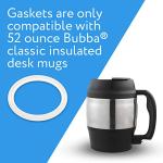 IMPRESA Insulated Coffee Mug O-Rings Replacement - 3-Pack Clear White - Compatible with Bubba 52 Oz Classic Insulated Desk Cup - Silicone Gaskets BPA & Phthalate Free