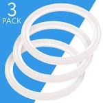 IMPRESA Insulated Coffee Mug O-Rings Replacement - 3-Pack Clear White - Compatible with Bubba 52 Oz Classic Insulated Desk Cup - Silicone Gaskets BPA & Phthalate Free