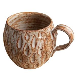 Handmade Ceramic Coffee Mug, 11 ounces Pottery Coffee Mugs, Handmade Kiln Glazed Coffee Mug,Unique Uneven Surface Tea cup for Office and Home, Microwave and Dishwasher Safe, Gifts for Women & Men