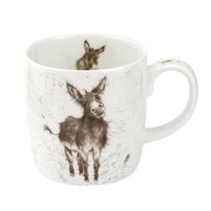 Royal Worcester Wrendale Designs 14 oz Mug, Gentle Jack - Fine Bone China with Donkey Motif - Woodland Themed Tea Mug for Cozy Cottagecore Homes - Safe Ceramic Drinkware for Daily Use