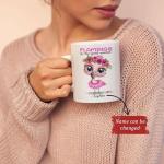 Cute Flamingo With Big Eyes Design On Mug, Personalized Flamingo Themed Tea Cup, Customized Name Flamingo Lover Coffee Mug, Novelty Ceramic Cup For Flamingo Enthusiasts, Animal Mug