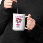 Cute Flamingo With Big Eyes Design On Mug, Personalized Flamingo Themed Tea Cup, Customized Name Flamingo Lover Coffee Mug, Novelty Ceramic Cup For Flamingo Enthusiasts, Animal Mug