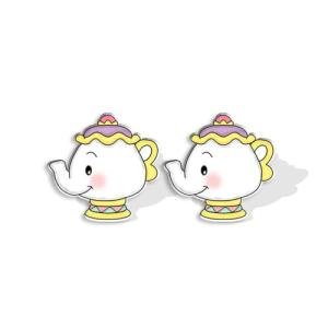 SEIRAA Fairytale Movie Inspired Teapot Dangle Earrings Fairytale Earrings for Her (Tea Cup Stud Eerring)
