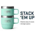 YETI Rambler 6 oz Stackable Mug, Stainless Steel, Vacuum Insulated Espresso/Coffee Mug, 2 Pack, Seafoam