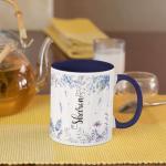 Custom Name Dragonfly Coffee Mug, Customized Animal Themed Accent Cup, Personalized Lavender Floral Full Wrap Mug, Dragonfly With Flower Ceramic Cup 11oz 15oz, Gift For Girls, 1pcs