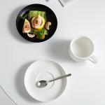 JinGlory Rock Texture Embossed Ceramic Coffee Set Tea Set,Cappuccino Espresso,Novelty Ceramic cup and Saucer for Friends/Women/Men/Mother/Father,6 oz,White