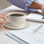 ionEgg Porcelain Coffee Cup with Saucer 220ml/7.3oz for Cappuccino, Latte, and Tea, Elegant White