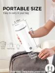 balbali Travel Kettle - 12oz Portable Electric Kettle for Boiling Water - Self Heating Cup/Thermos - Single Size Personal Tea Maker -Hot Water Boiler/Heater/Warmer - White