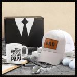 Maxdot 3 Pcs Father's Day Gifts for Dad from Daughter, Dad Trucker Hat 11oz Funny Coffee Mug and Gift Box for Birthday(Funny Style,Grey)