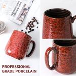 Hasense Large Coffee Mug, Coffee Cup Ceramic for Men and Women, 20 oz Stoneware Mug for Tea Soup Milk as Gifts, Dishwasher and Microwave Safe(Red)