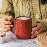 Hasense Large Coffee Mug, Coffee Cup Ceramic for Men and Women, 20 oz Stoneware Mug for Tea Soup Milk as Gifts, Dishwasher and Microwave Safe(Red)