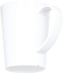 Carlisle FoodService Products Mug Plastic Coffee Mug with Large Handle for Buffets, Home, and Restaurant, Tritan, 12 Ounces, White