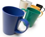 Carlisle FoodService Products Mug Plastic Coffee Mug with Large Handle for Buffets, Home, and Restaurant, Tritan, 12 Ounces, White