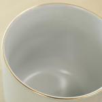 COLLECTIVE HOME - Ceramic Mug, Uppercase Letter Design, Matte Sandstone Texture, Minimalist and Stylish, 15oz, Perfect for Personalized Gifts (G)