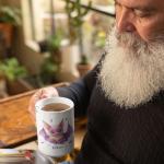 Adorable Bat Lover Coffee Mug, Personalized Name Bat Design Cup, Animal Themed Accent Mug 11oz 15oz, Customized Bat Ceramic Cup, Custom Animal Mug For Kids, Whimsical Bat Illustration Cup