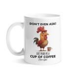 Funny Chicken Coffee Mugs, Personalized Choose Name Animal Themed Tea Cups, Customized Chicken Farming Mugs Gift For Him Her, Chicken Decoration Mugs Present, Travel Cups