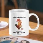 Funny Chicken Coffee Mugs, Personalized Choose Name Animal Themed Tea Cups, Customized Chicken Farming Mugs Gift For Him Her, Chicken Decoration Mugs Present, Travel Cups