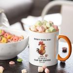 Funny Chicken Coffee Mugs, Personalized Choose Name Animal Themed Tea Cups, Customized Chicken Farming Mugs Gift For Him Her, Chicken Decoration Mugs Present, Travel Cups