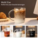 GLASKEY Caffeine Beaker Mug,16 oz Anti-Dripping Borosilicate Caffeine Mug,Cool Coffee Mugs with Handle,Chemistry Mug,Novelty Chemistry Science Teacher Gifts for Women Men
