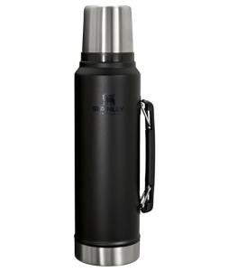 Stanley Classic Legendary Vacuum Bottle 20 oz | Wide Mouth with Leakproof Cup Lid | Keep Drinks Hot or Cold | Packable for Travel | Insulated Stainless Steel Thermal Bottle | BPA-Free | Black 2.0