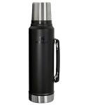 Stanley Classic Legendary Vacuum Bottle 20 oz | Wide Mouth with Leakproof Cup Lid | Keep Drinks Hot or Cold | Packable for Travel | Insulated Stainless Steel Thermal Bottle | BPA-Free | Black 2.0
