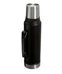 Stanley Classic Legendary Vacuum Bottle 20 oz | Wide Mouth with Leakproof Cup Lid | Keep Drinks Hot or Cold | Packable for Travel | Insulated Stainless Steel Thermal Bottle | BPA-Free | Black 2.0