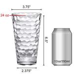 Amazing Abby - Iceberg - 24-Ounce Plastic Tumblers (Set of 8), Clear High-Balls, Stackable, BPA-Free, Shatter-Proof, Dishwasher-Safe