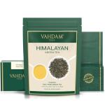 VAHDAM, Himalayan Green Tea Leaves (50+ Cups, 3.53 Oz) Non GMO, Gluten Free | High Elevation Grown Green Tea Leaves From Himalayas | Pure Unblended Single Origin Green Loose Leaf Tea | Vacuum Sealed