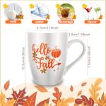 Thanksgiving Pumpkin Coffee Mugs - Set of 4