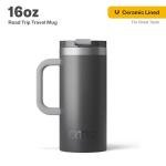 16oz Insulated Travel Mug with Handle - Graphite