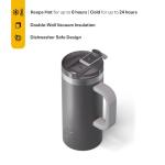 16oz Insulated Travel Mug with Handle - Graphite
