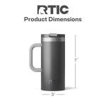 16oz Insulated Travel Mug with Handle - Graphite