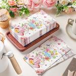 200 Pcs Floral Disposable Tea Party Napkins