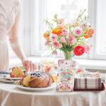 200 Pcs Floral Disposable Tea Party Napkins