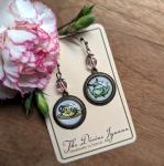 Green Teapot and Teacup Dangle Earrings