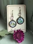 Green Teapot and Teacup Dangle Earrings