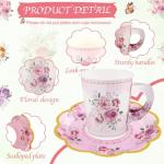 24 Floral Disposable Tea Cups with Plates
