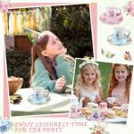 24 Floral Disposable Tea Cups with Plates