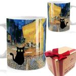 Funny Cat Coffee Mug for Art Lovers