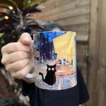 Funny Cat Coffee Mug for Art Lovers