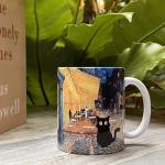 Funny Cat Coffee Mug for Art Lovers