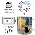 Funny Cat Coffee Mug for Art Lovers