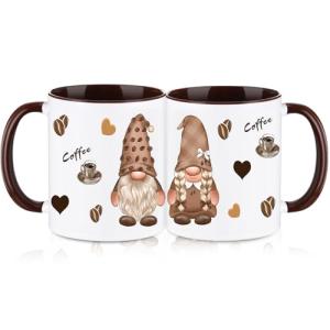 Gnome Coffee Mugs - 2 Pack Ceramic Cups
