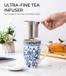 AmorArc 18 Oz Porcelain Tea Mug with Infuser