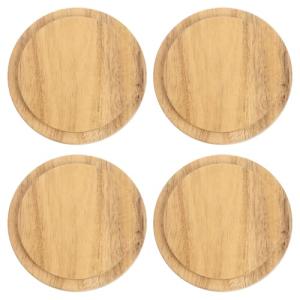 Bamboo Drink Cup Lids – Set of 4