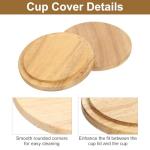 Bamboo Drink Cup Lids – Set of 4