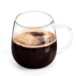 Clear Glass Coffee Mug with Handle - 16 oz