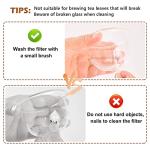 Glass Tea Cup with Infuser and Lid, 12oz