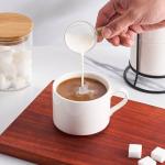 Stackable White Ceramic Coffee Mugs Set of 4